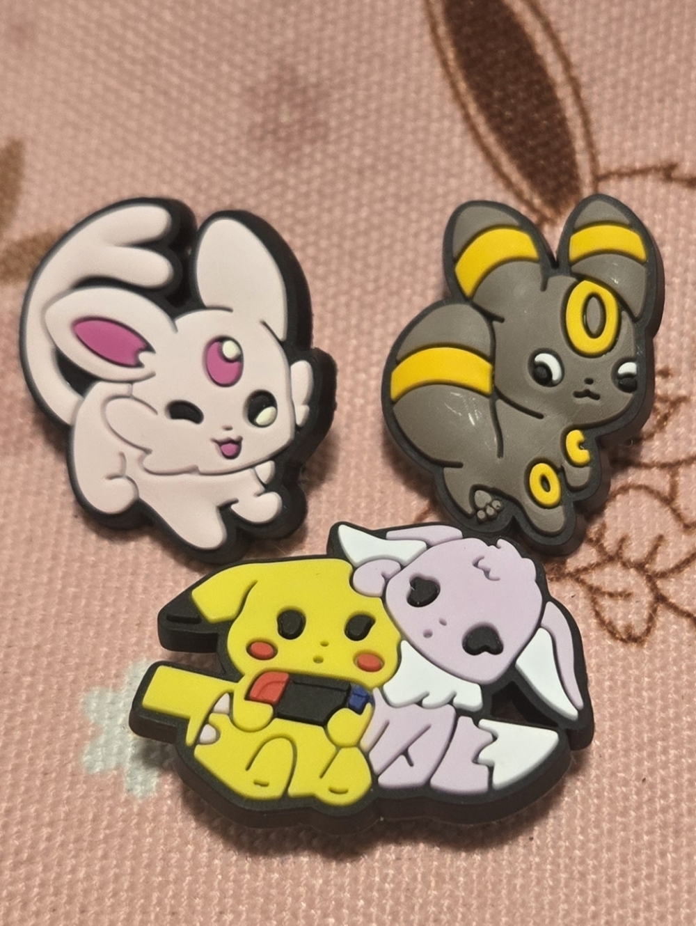 Umbreon, Espeon & Pikachu Pokémon Croc Charms Jibbitz 3-Piece Set